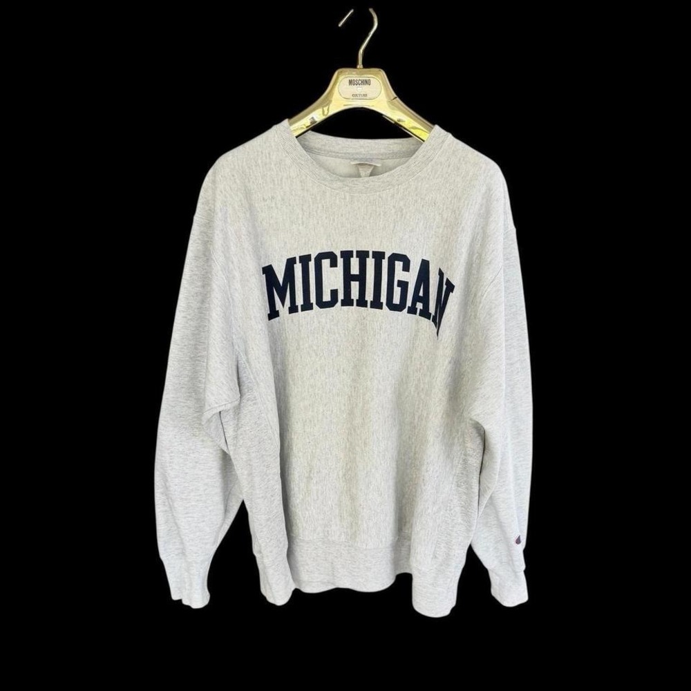 Vintage Champion Reverse Weave Michigan Wolverines Sweatshirt XL Distressed